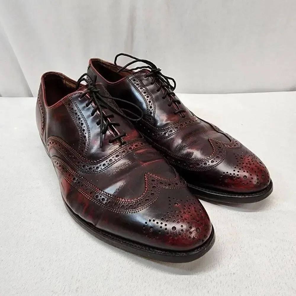 Allen Edmonds Mcallister Wingtip Oxfords Dress Shoes Oxblood Men's 11.5